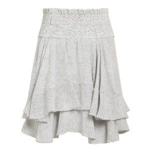 A.L.C. Vera Mini Skirt Crepe White & Black Sz 4 Silk Tiered Polka Dot